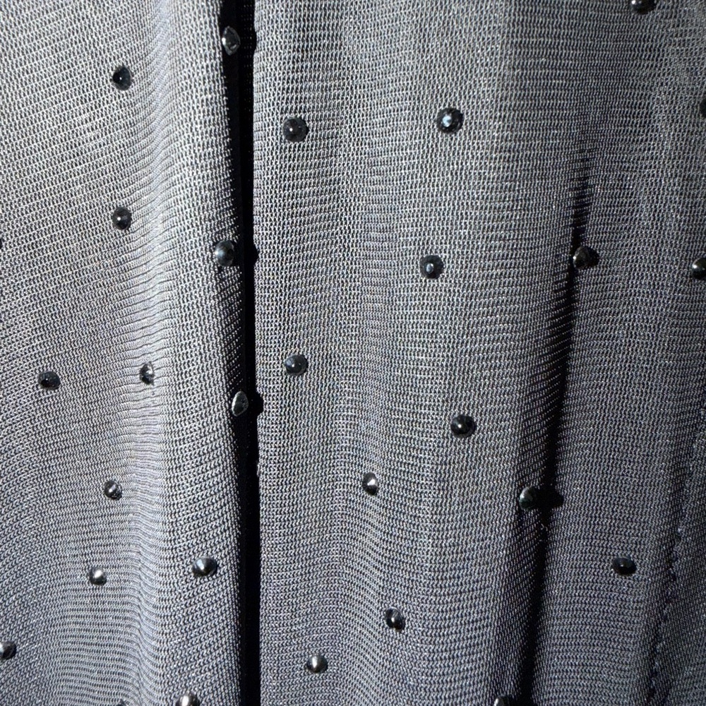 Black Mesh Rhinestone Top - Picture 5 of 5